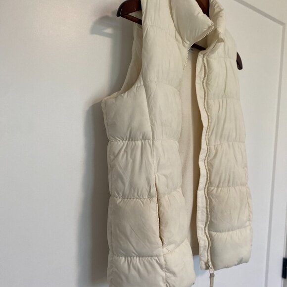 Cream Puffer Vest Lightweight Spring Fall Jacket Girl's Size XL (Girl's Size 14) - Picture 5 of 9